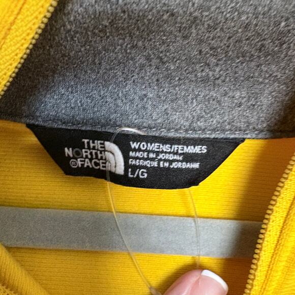The North Face Womens Yellow 1/4 Zip Pullover L Long Sleeve Outdoor GORPCORE - Picture 4 of 9